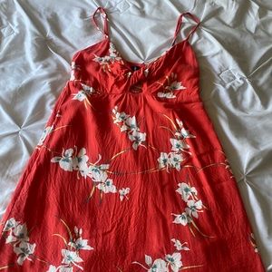 Volcom Hawaiian tropical dress medium orange🌺🌴